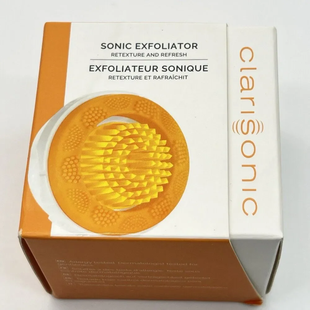 Clarisonic Sonic Exfoliator Retexture Refresh Replacement Brush Head Orange -NIB